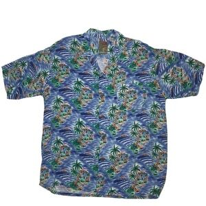 Vintage Pineapple Connection Hawaiian Shirt Button Up Sz M